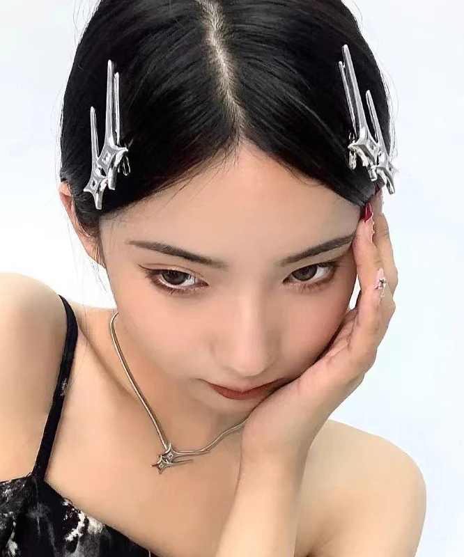 Original Silk Metal Alloy Zircon Star Hairpin