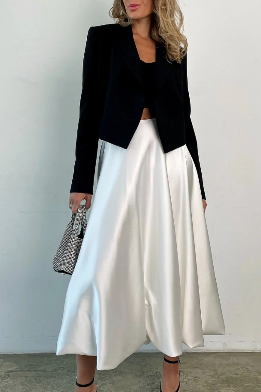 Elegant Puff Hem Cocktail Skirt