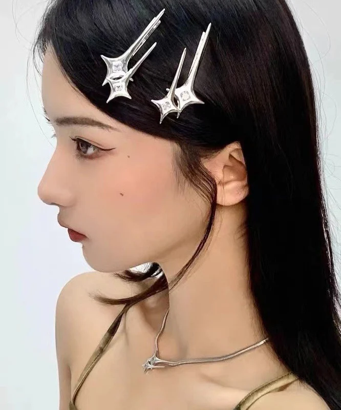 Original Silk Metal Alloy Zircon Star Hairpin