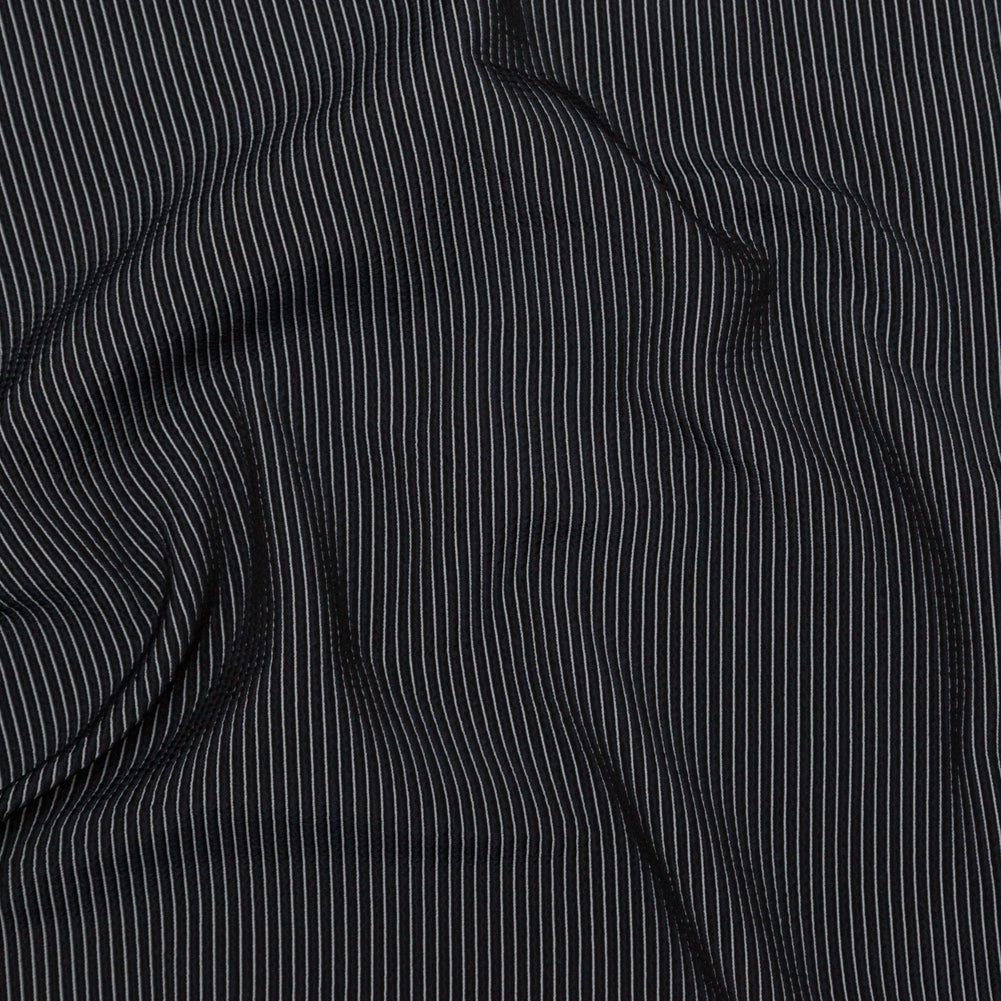 Phantom and Cool Gray Striped Ribbed Matelasse - Joann Fabrics