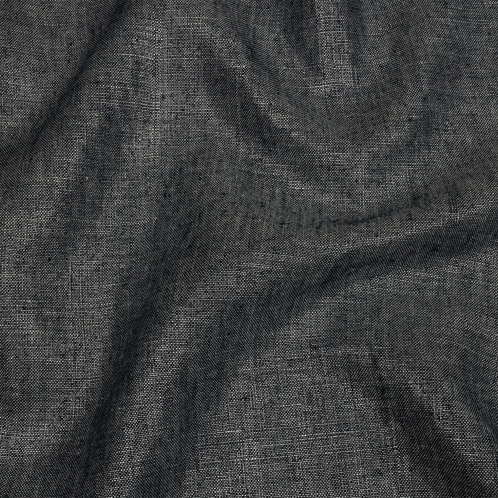 Metallic Silver and True Navy Foiled Medium Weight Linen Woven - Joann Fabrics
