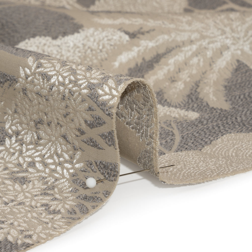 Recycled Polyester Drapery Jacquard - Slate Jungle Trees - British Imported - Joann Fabrics