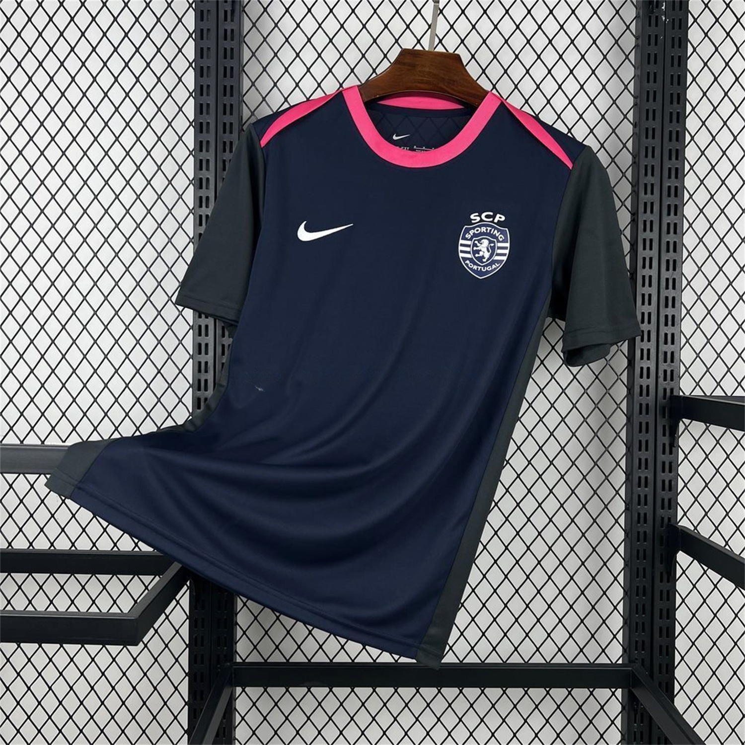 Sporting CP 25-26 Deep Blue Pre-Match Training Jersey - Fans Version - UnitedFutballJersey