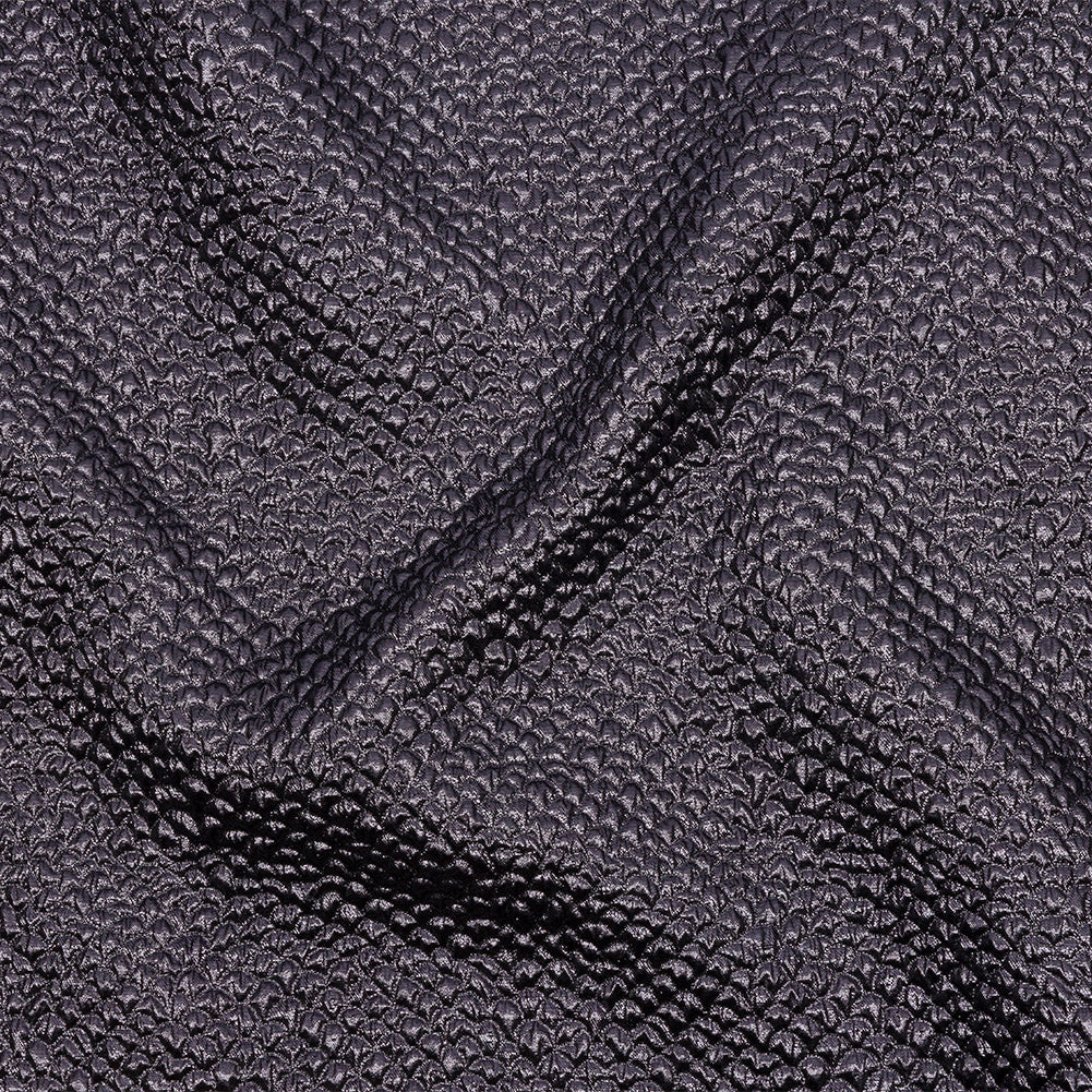 Metallic Gunmetal Dimensional Scallops Brocade - Joann Fabrics