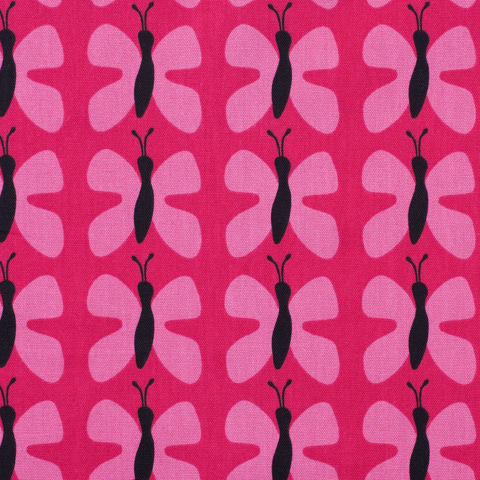 Swedish Red and Pink Small Butterflies Cotton - Joann Fabrics