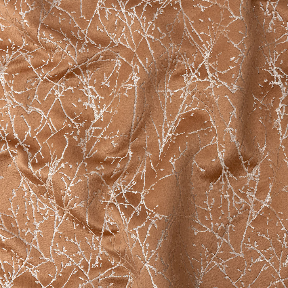 Polyester Jacquard - Rose Gold Wintry Branches - British Imported - Joann Fabrics