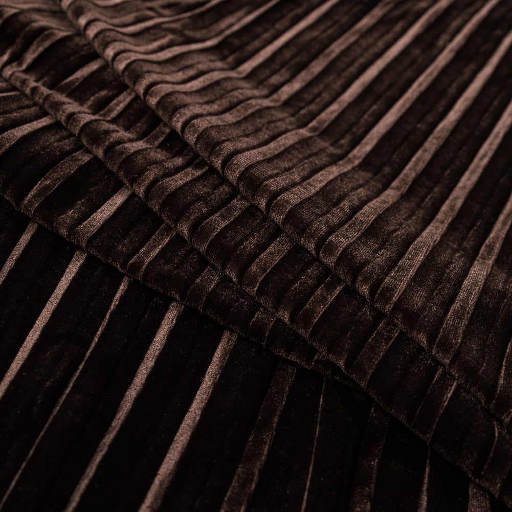 Pleated Velour - Chocolate Brown - Tver Collection - Joann Fabrics