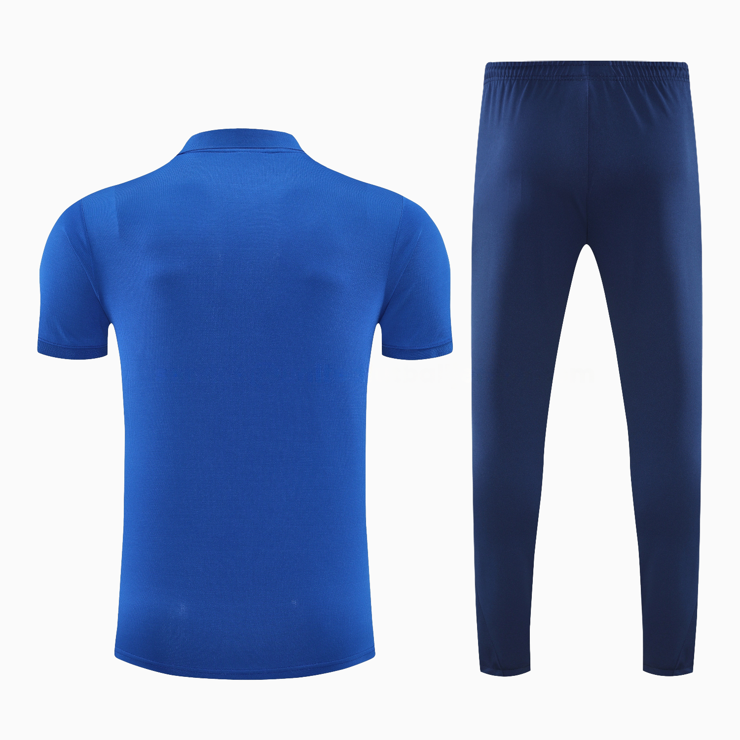 Atletico Madrid 25-26 POLO Short-Sleeve Training Set - Ocean Blue Top & Deep Blue Pants - UnitedFutballJersey
