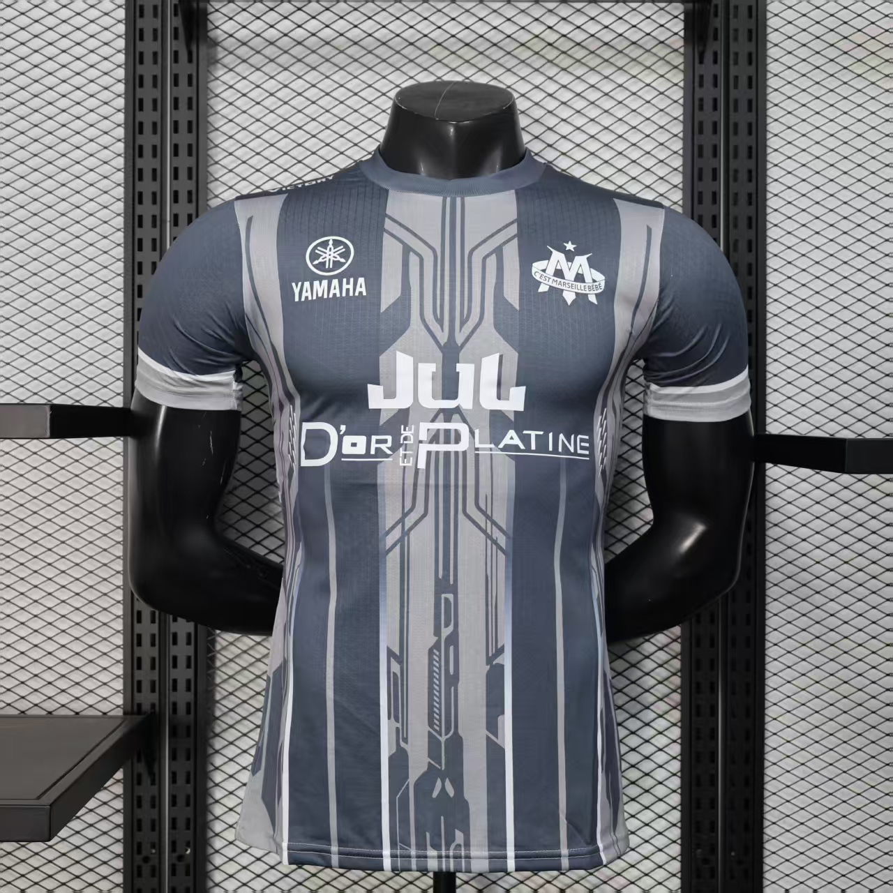 2025/2026 Player Version Olympique de Marseille Special Edition Grey Football Jersey 1:1 Thai Quality