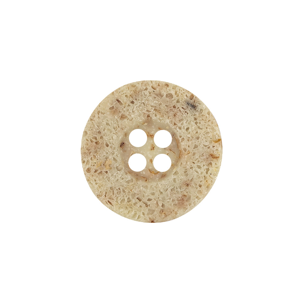 Cloud Cream, Brown and Orange Speckled 4-Hole Textured Button - 32L/20mm - Joann Fabrics