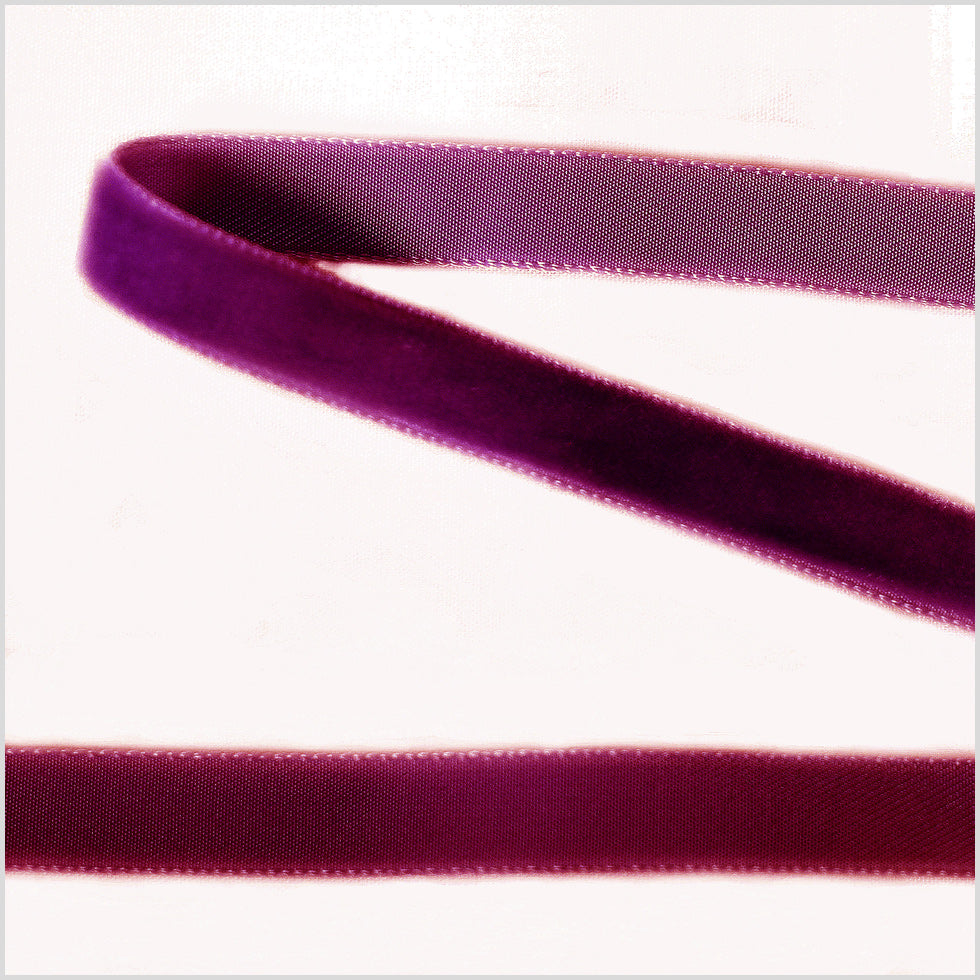 Single Faced Velvet Ribbon Made in Italy - 3/8
