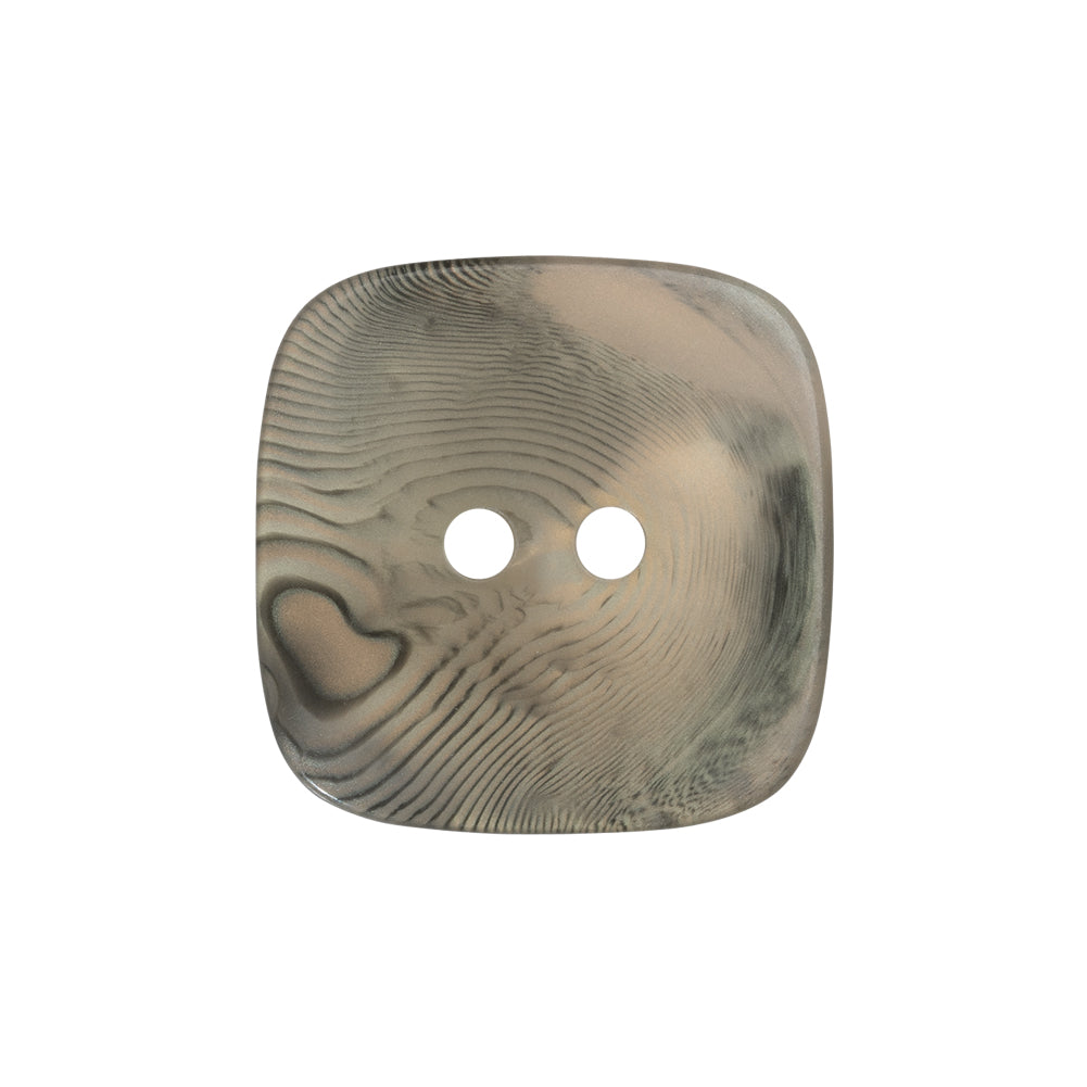Square Plastic 2-Hole Button - 36L/23mm - Iridescent Ivory and Gray Marbled - Joann Fabrics