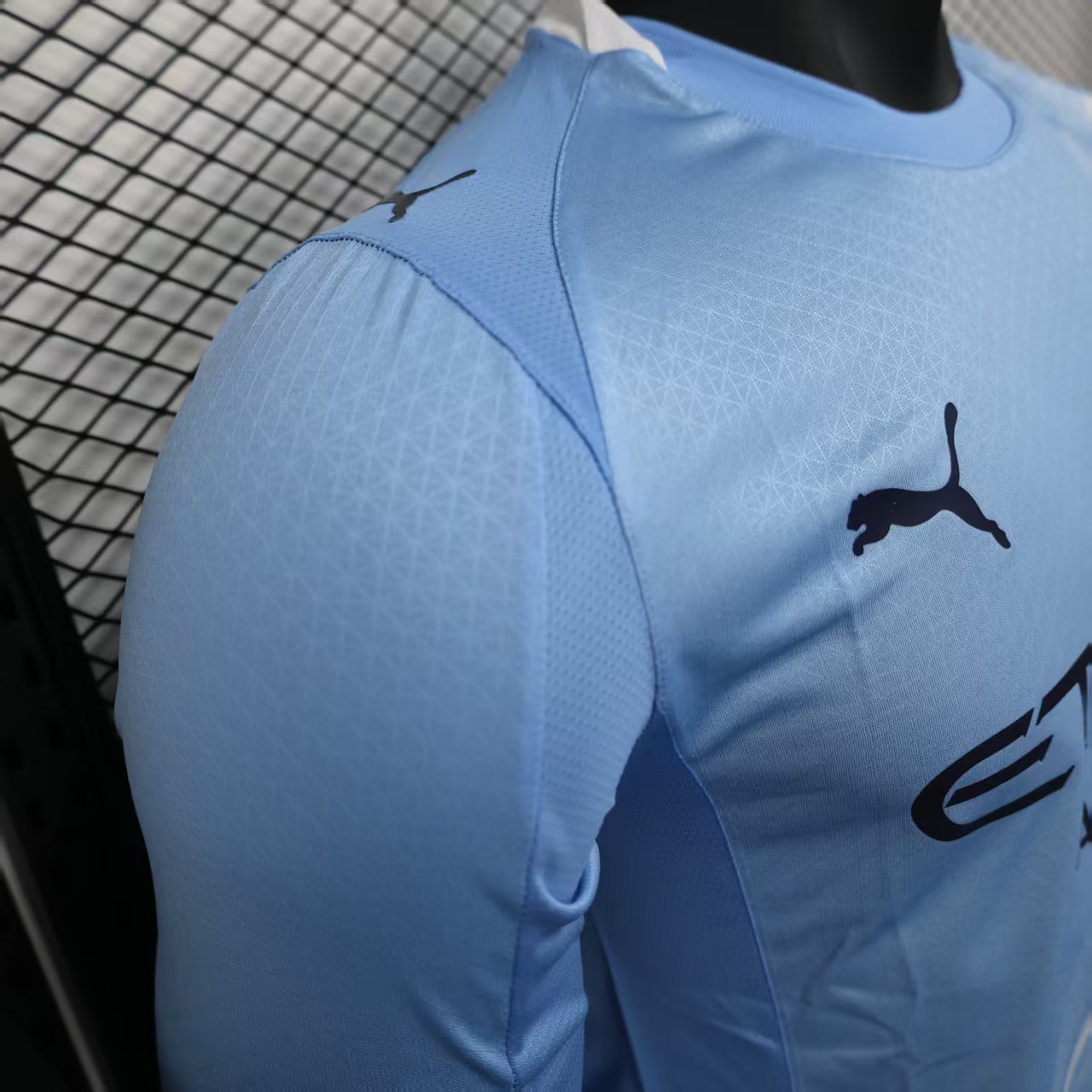 2025/2026 Long Sleeve Player Version Manchester City Home Football Shirt 1:1 Thai Quality