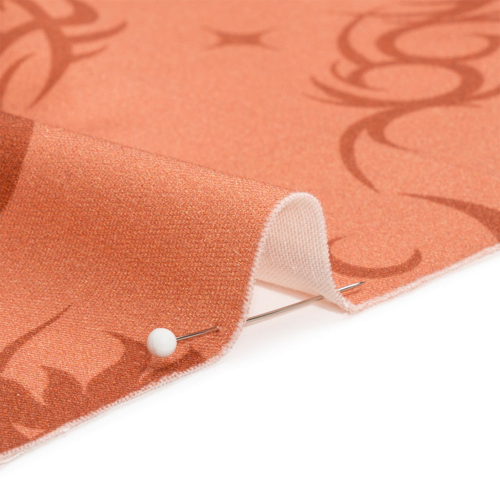 Stretch Cotton Twill Print - Orange Classic Tattoo Motifs - Mood Exclusive Totally Starstruck - Joann Fabrics