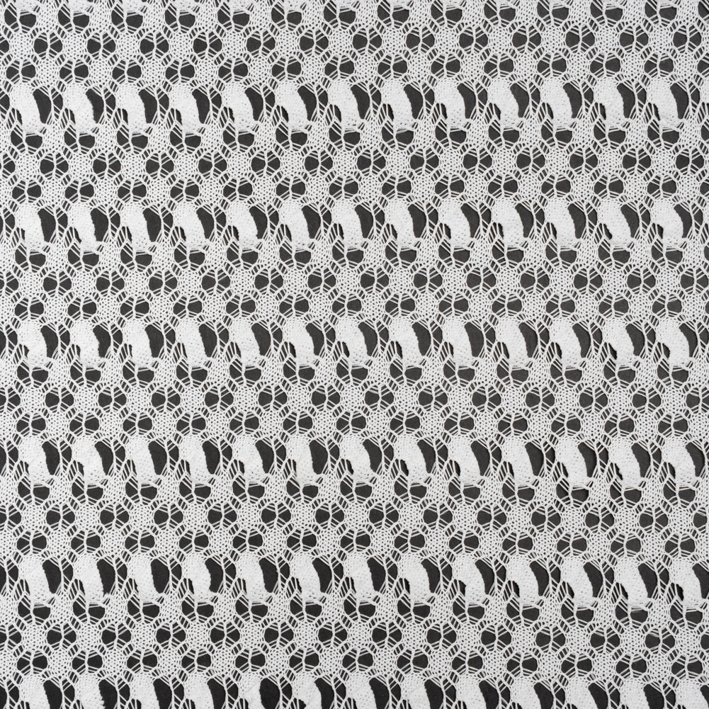Polyester Crochet Lace - White Webs and Bars - Designer Deadstock - Joann Fabrics