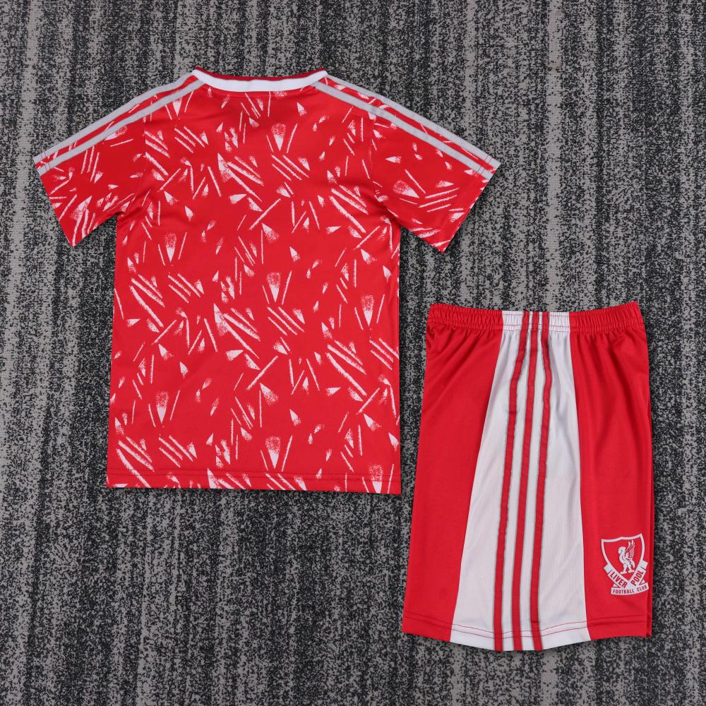 1989-1991 Retro Liverpool Home Football Jersey 1:1 Thai Quality Kids Size