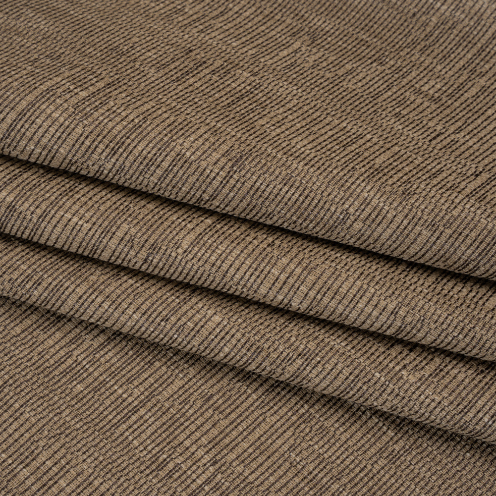 Recycled Polyester and Cotton Drapery Woven - Walnut Striations - British Imported - Joann Fabrics