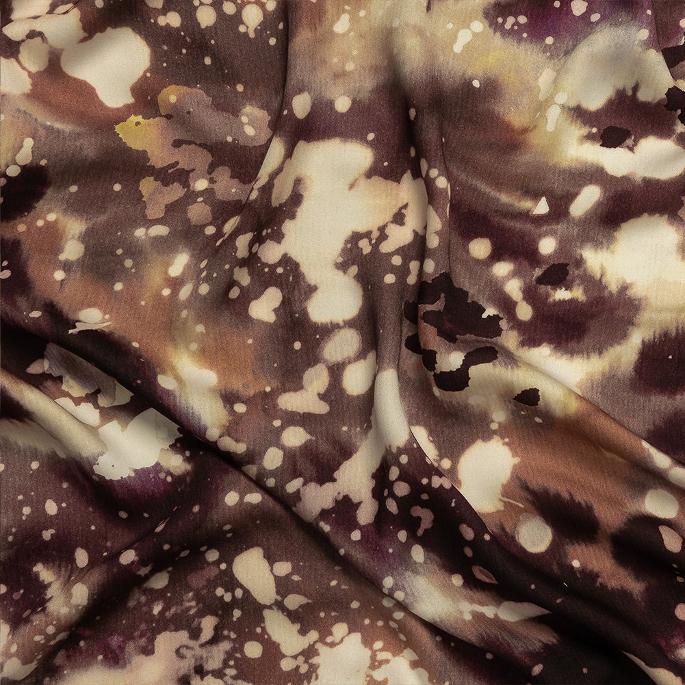 Rayon Challis - Purple Abstract Splatters - L'Amour en Feu Print - Mood Exclusive Wisteria Collection - Joann Fabrics