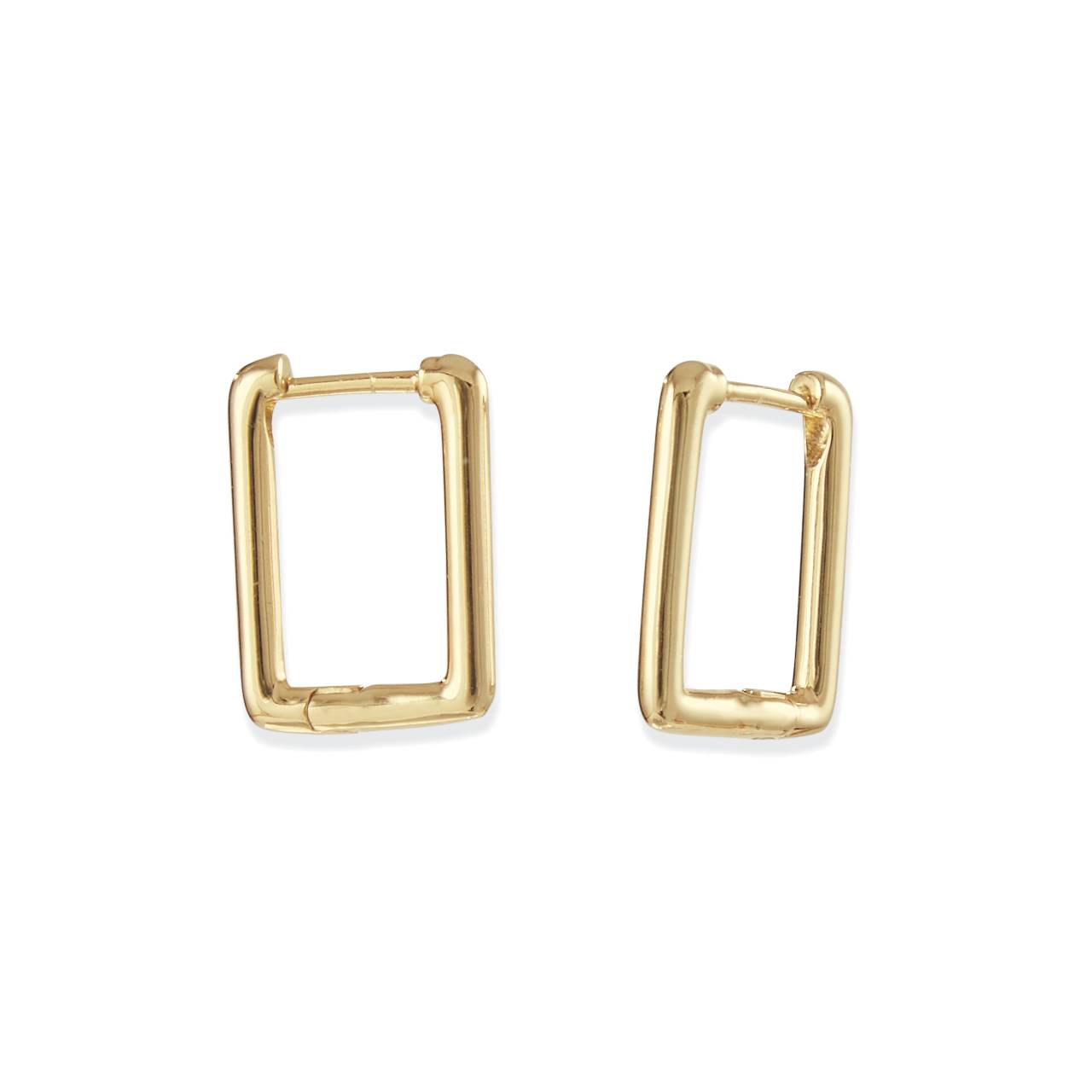 Gold Plated Rectangle Hoops, Gift Boxed - Northstyle Catalog