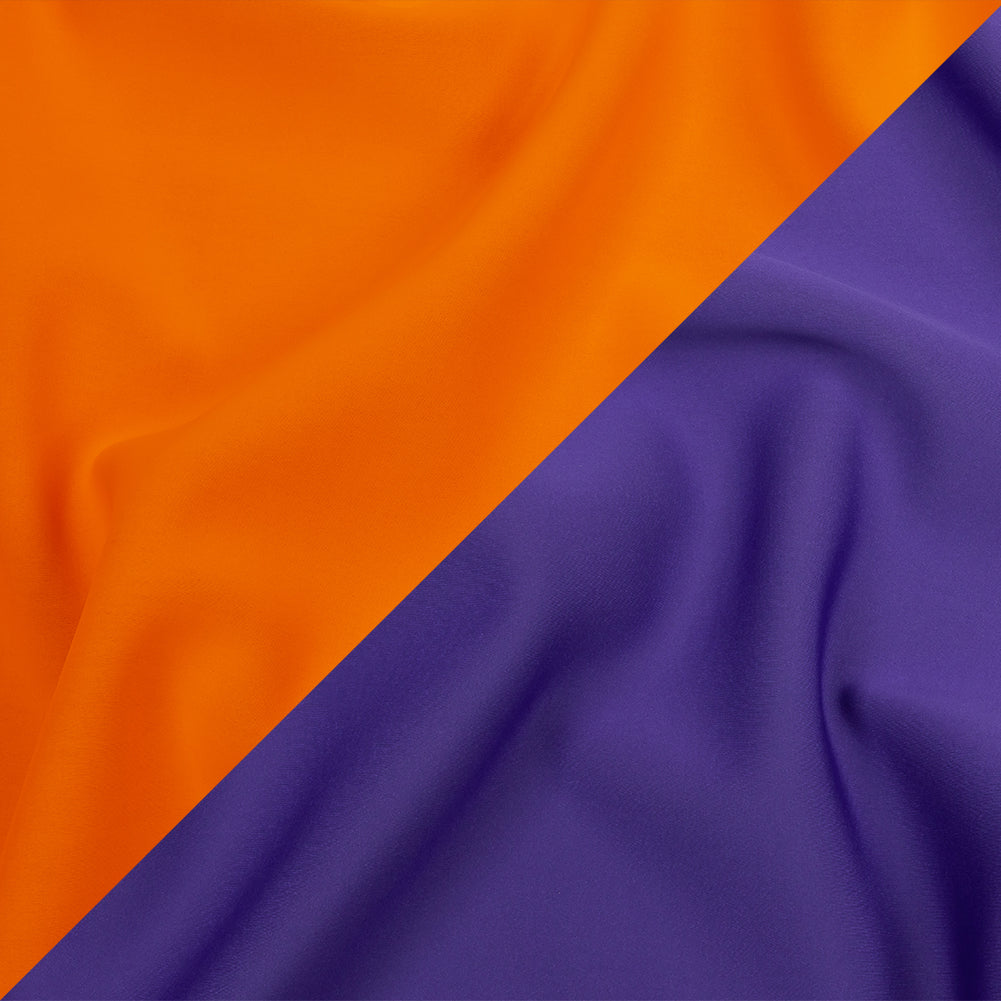 Double Faced Stretch Neoprene 3yd Bundle - Carrot and Imperial Purple - Wave Collection - Joann Fabrics