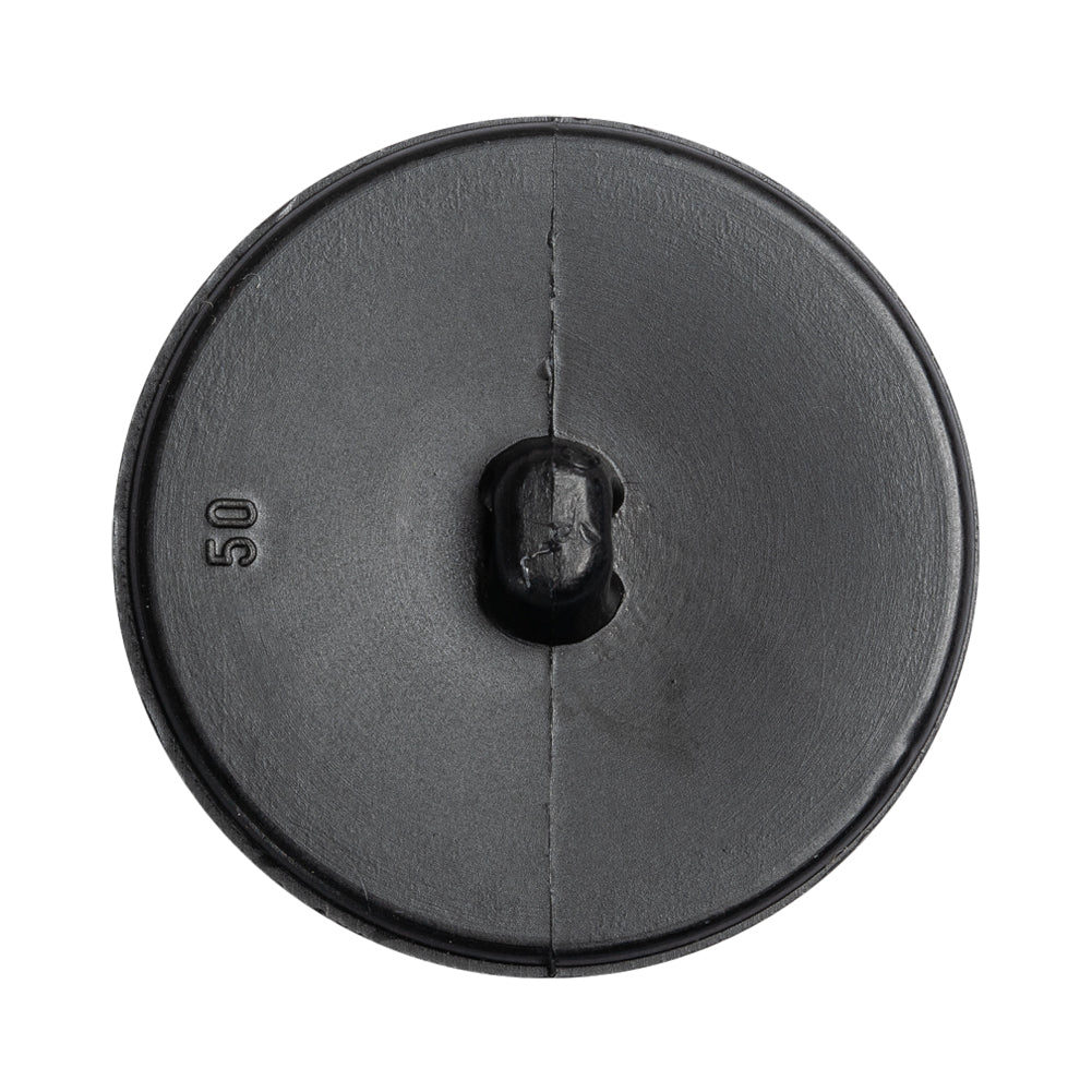Black Leather-Look Knot Etched Domed Plastic Shank-Back Button - 50L/32mm - Joann Fabrics