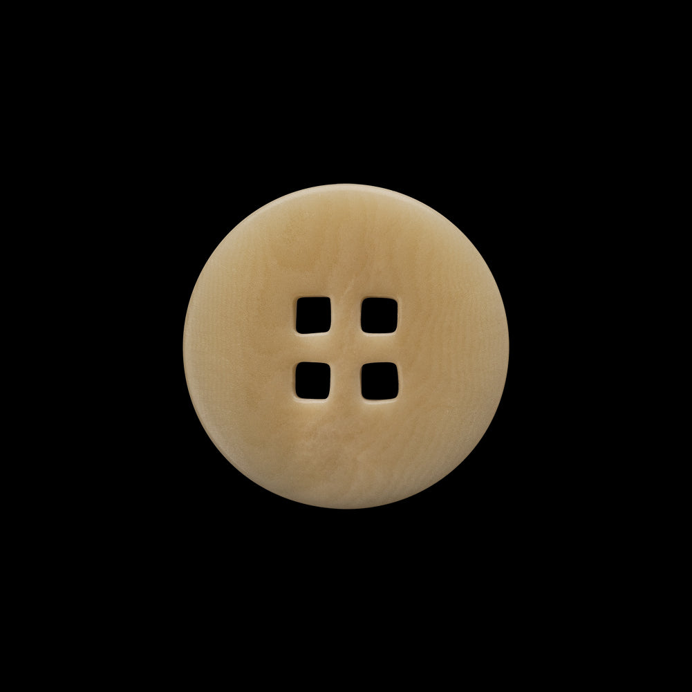 Plastic 4-Hole Button - 32L/20mm - Beige Subtle Marbling with Square Holes - Joann Fabrics