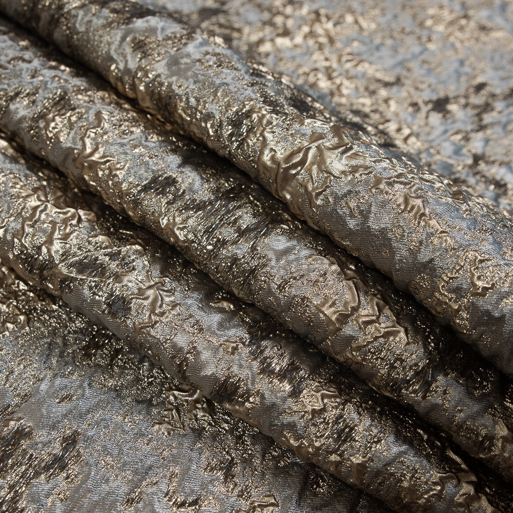 Gray and Gold Luxury Abstract Metallic Brocade - Joann Fabrics
