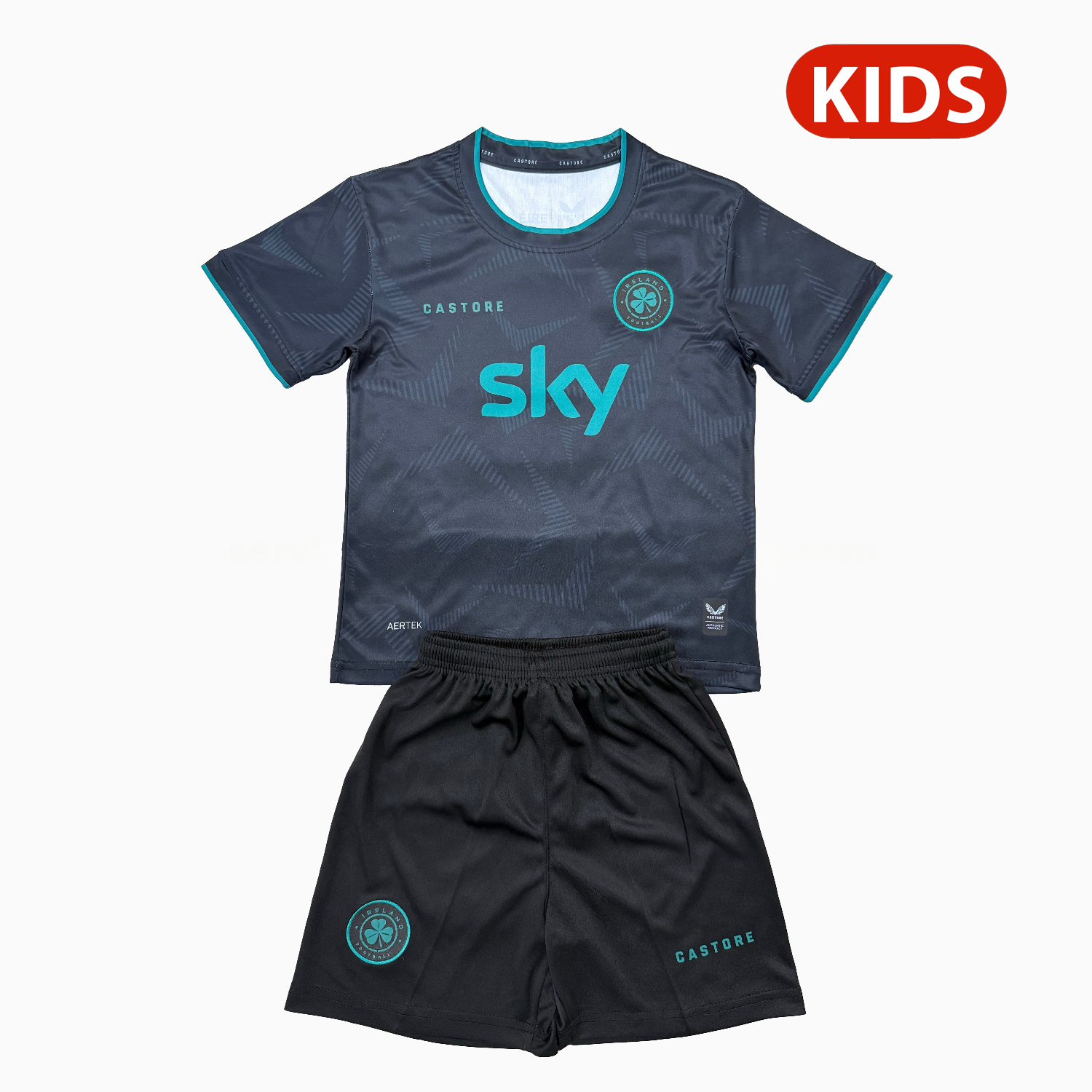 Ireland 25-26 Grey Concept Kids Kit - UnitedFutballJersey