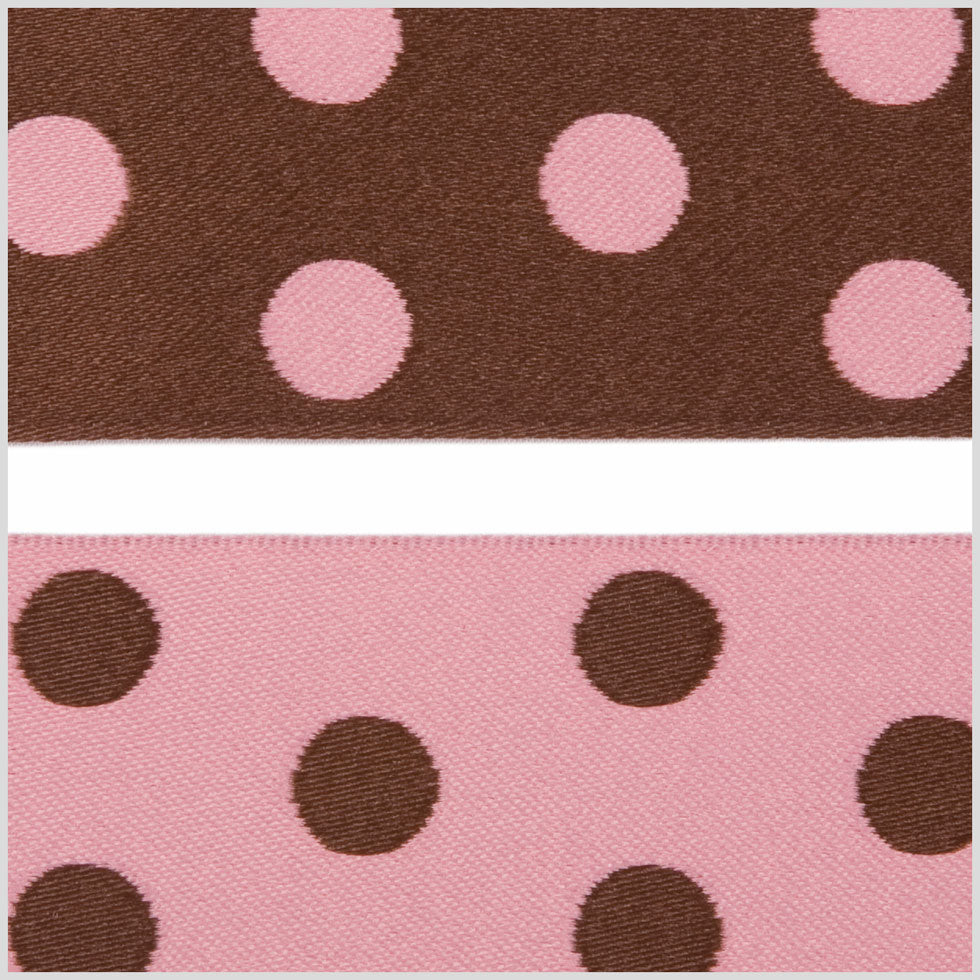 Brown/Pink French Jacquard Ribbon - Joann Fabrics