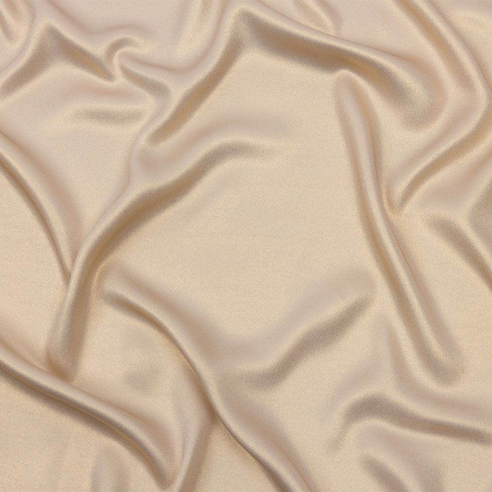 Ultra-Smooth Polyester Georgette with Foiling - Beige and Gold - Valeria Collection - Joann Fabrics