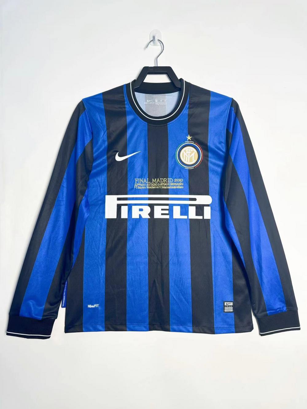 2009/2010 Retro Long Sleeve Inter Milan Home Football Jersey 1:1 Thai Quality