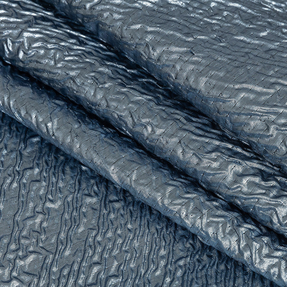 Capella Metallic Sky Blue Wavy Luxury Brocade - Joann Fabrics