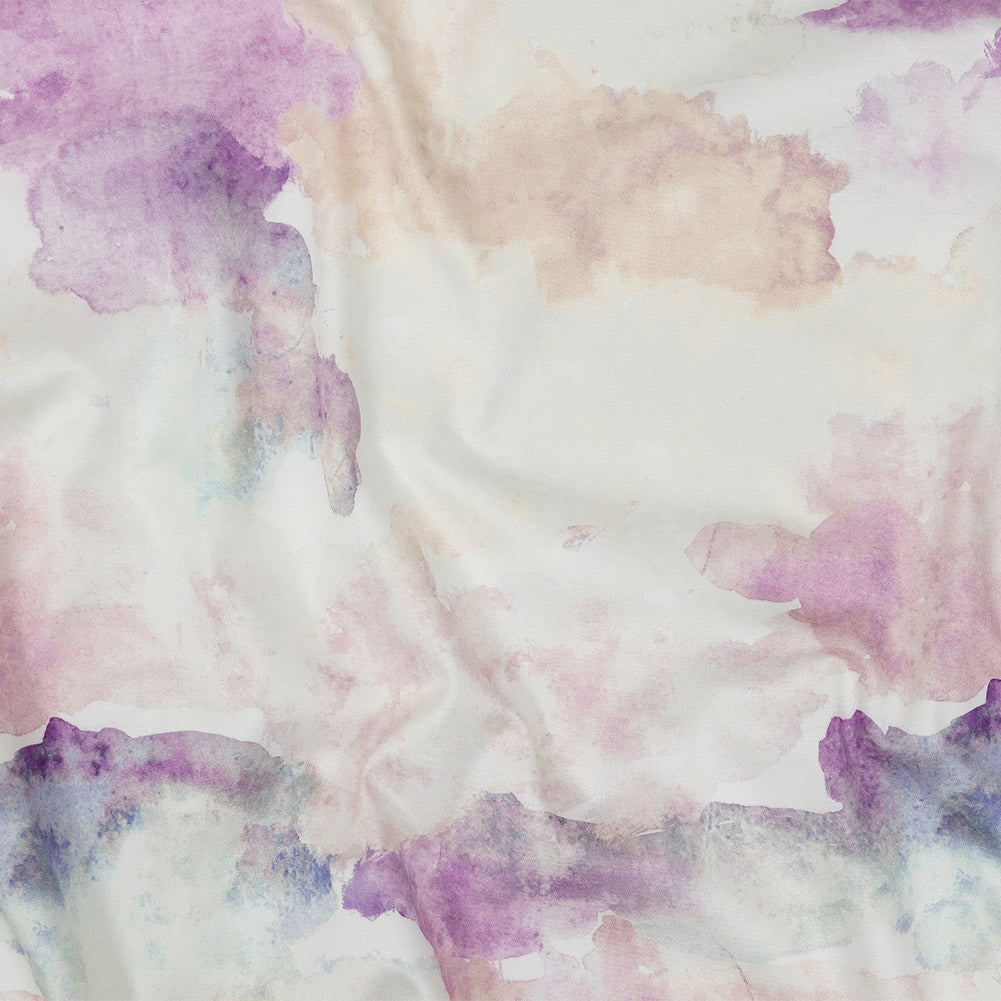 Mood Exclusive Angel Wing and Blue Blush Celestial Radiance Stretch Cotton Sateen - Joann Fabrics