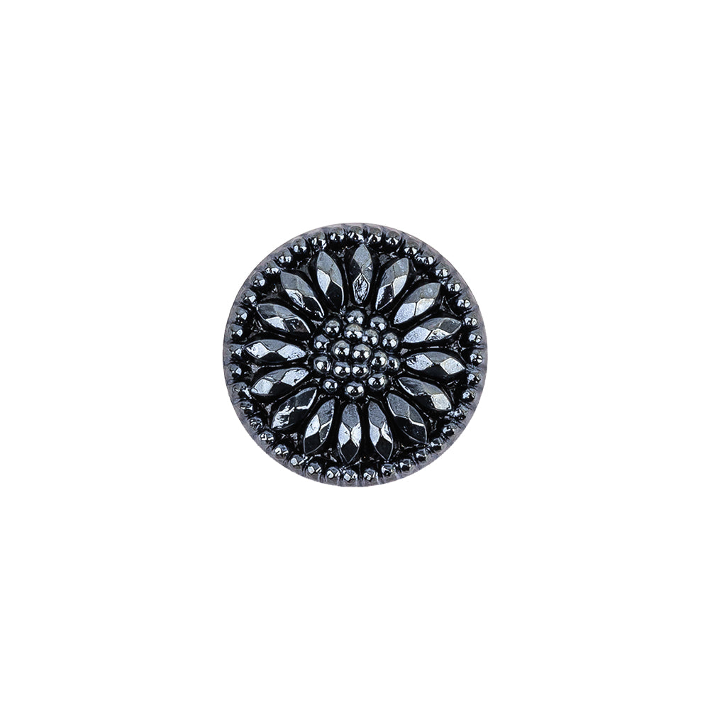 Vintage Dk Montana Floral Shank Back Glass Button - 22L/14mm - Joann Fabrics