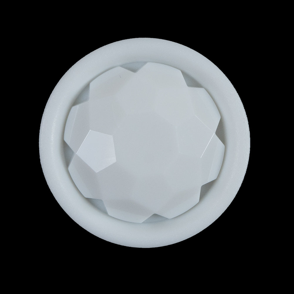 White Plastic Gem Shank-Back Button - 44L/28mm - Joann Fabrics