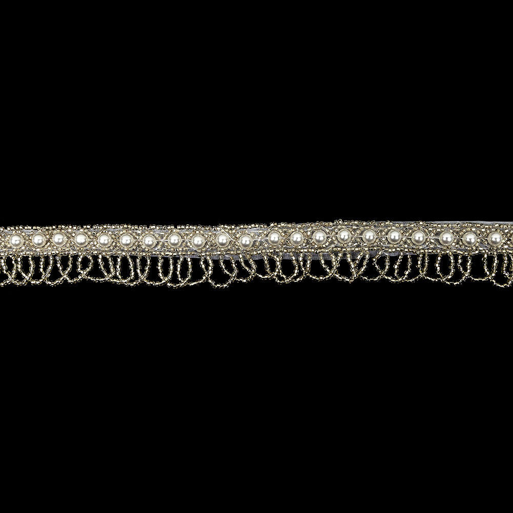 Vintage Fancy Pearl Beaded Fringe - 1
