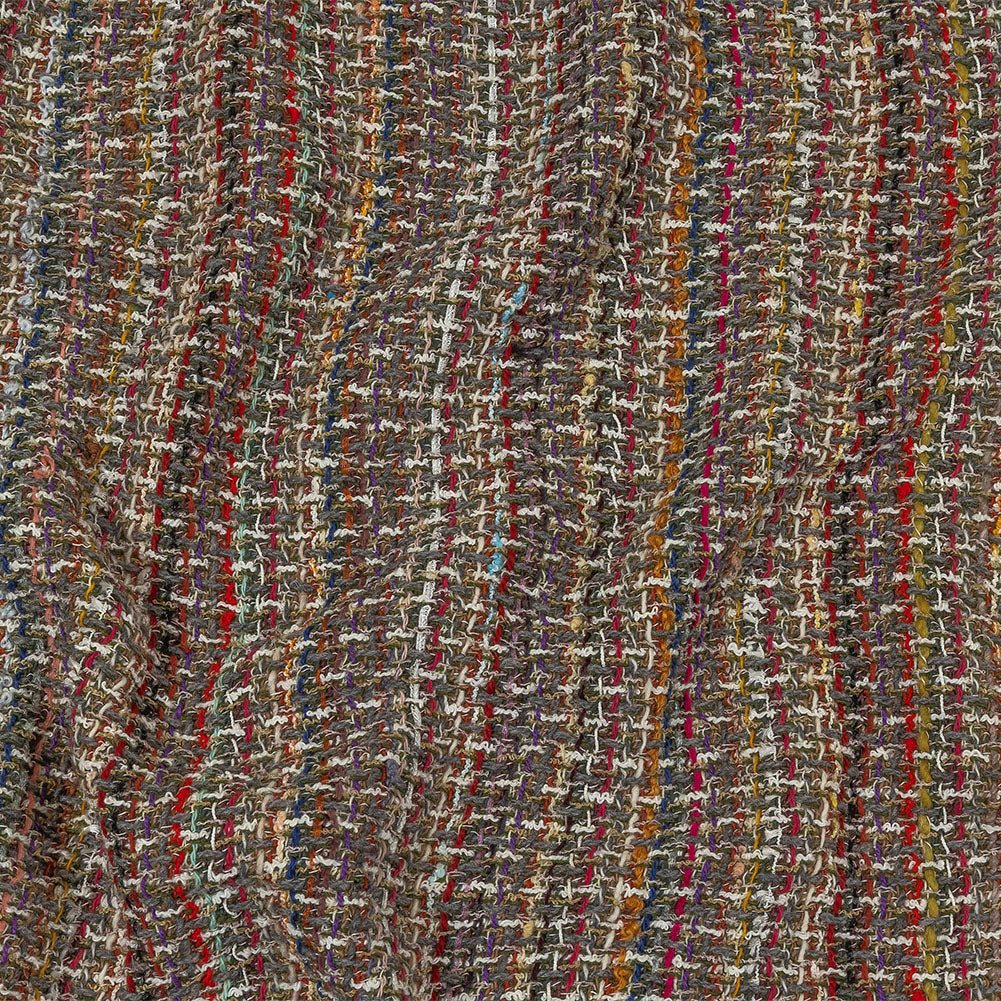 Italian White, Gray and Multicolor Blended Wool Tweed - Joann Fabrics