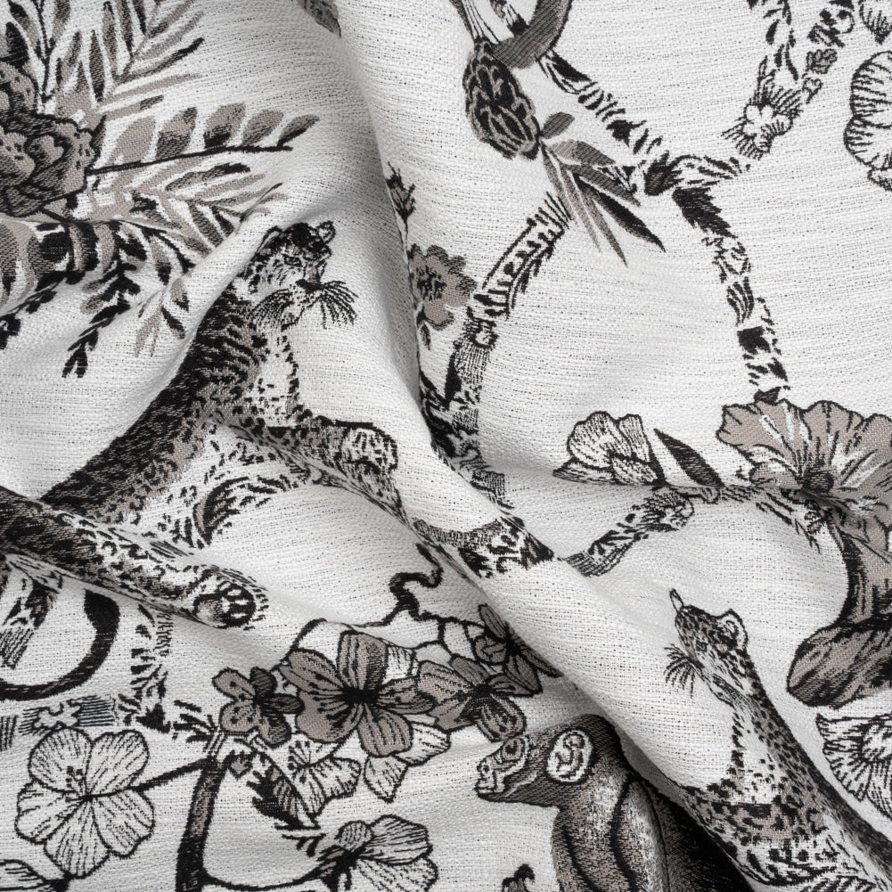 Black Diamond Exotic Pets and Flowers Upholstery Jacquard - Joann Fabrics