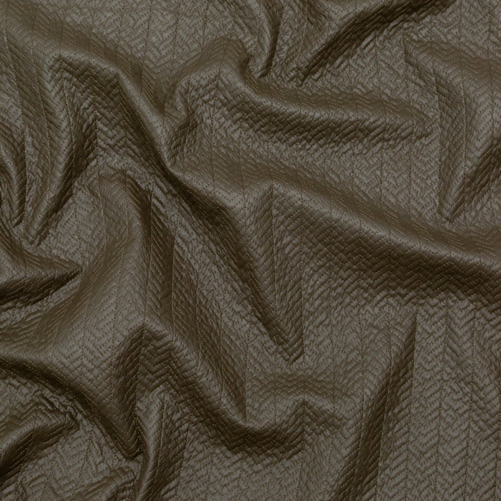 Muted Brown Chevron Quilted Coating with Filler - Joann Fabrics