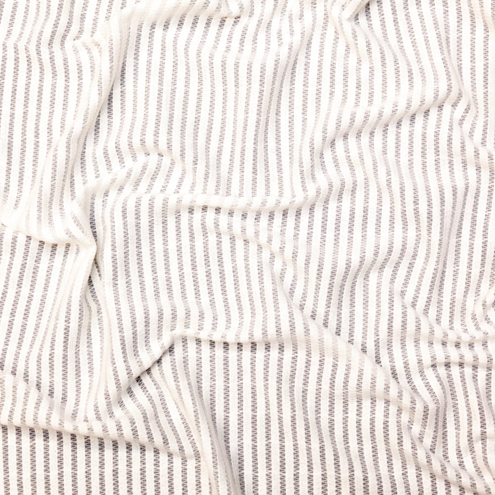 White Cotton Striped and Embroidered Crinkled Chiffon - Joann Fabrics