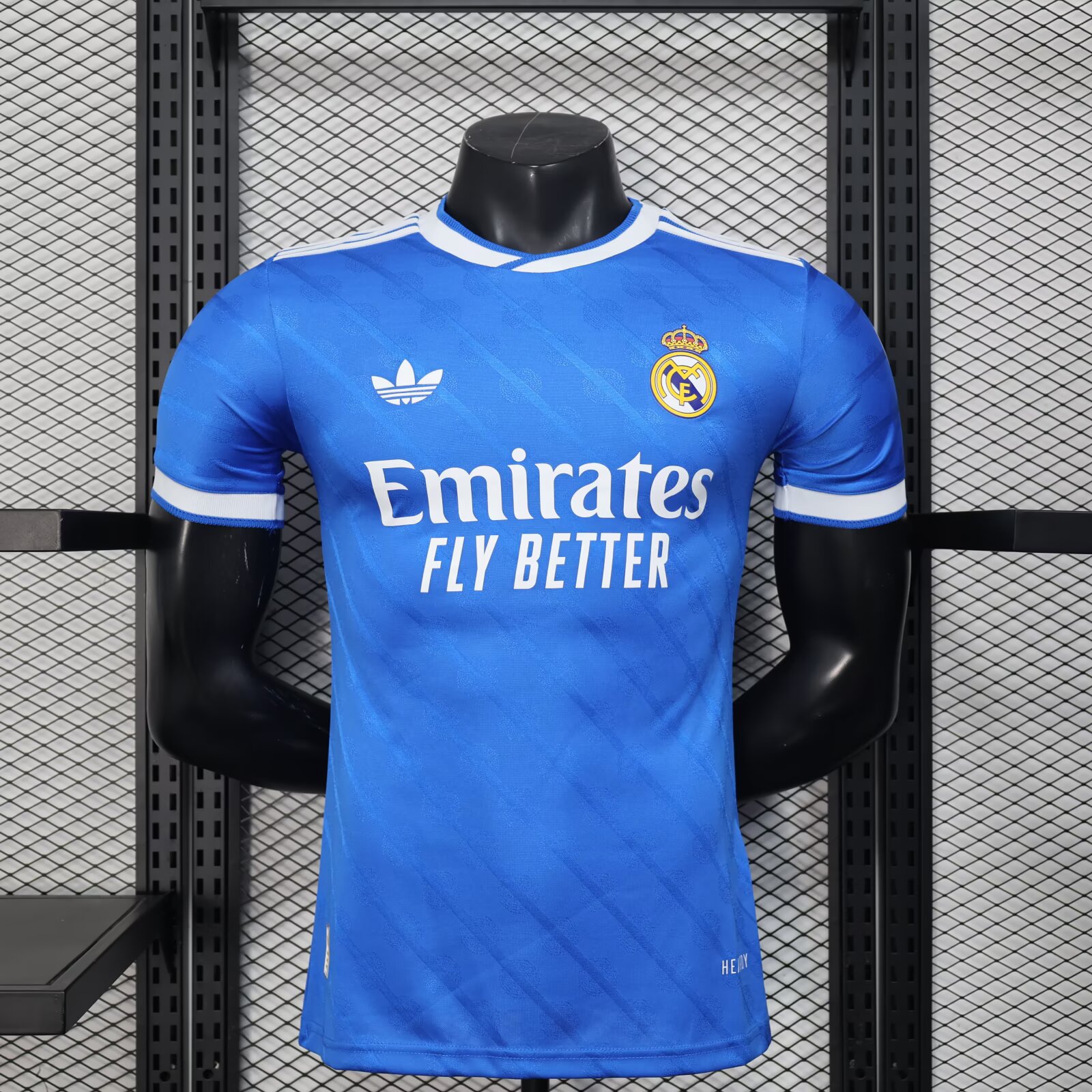 2025/2026 Player Version Real Madrid Third Away Blue Football Jersey 1:1 Thai quality