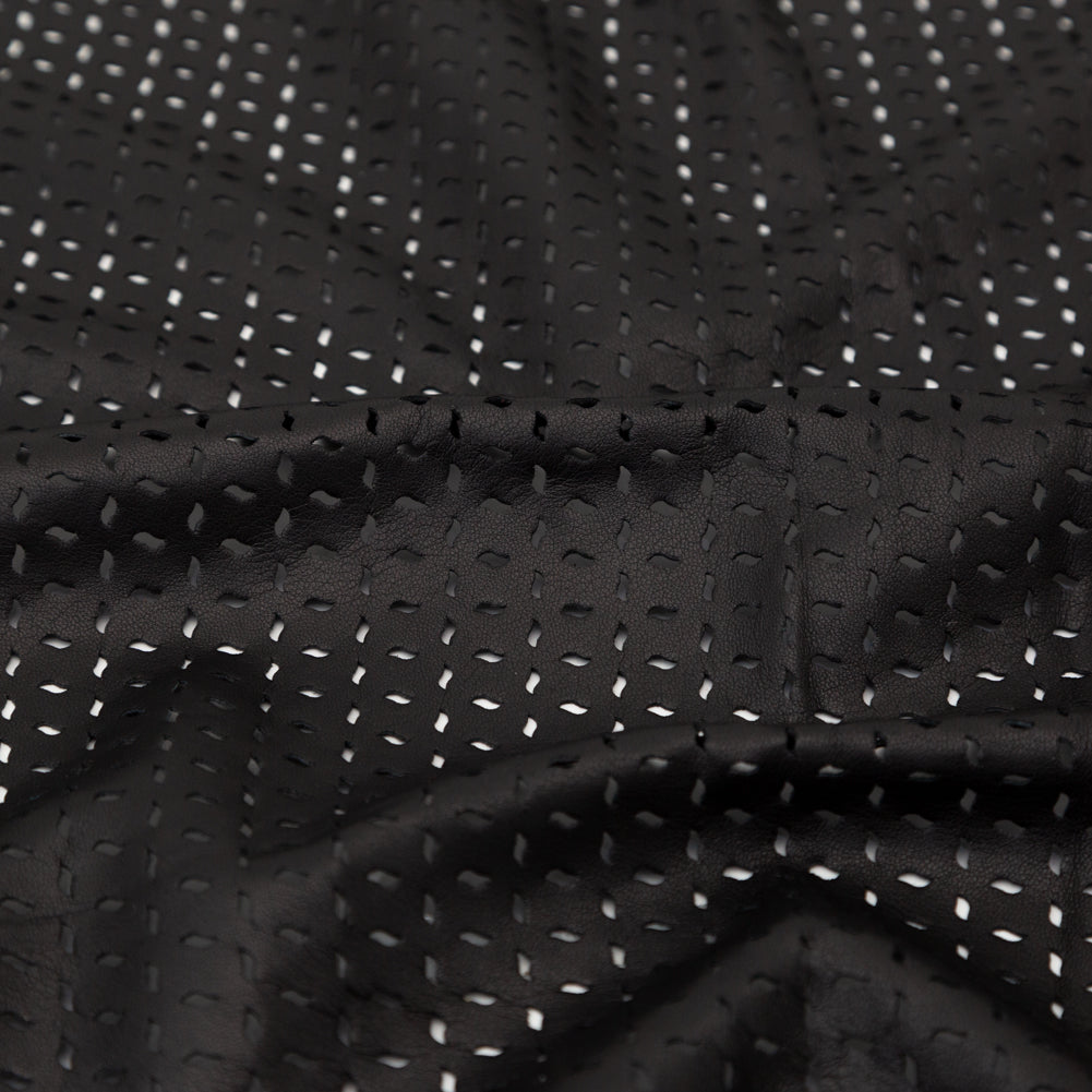 Medium Black Perforated Lamb Leather - Joann Fabrics