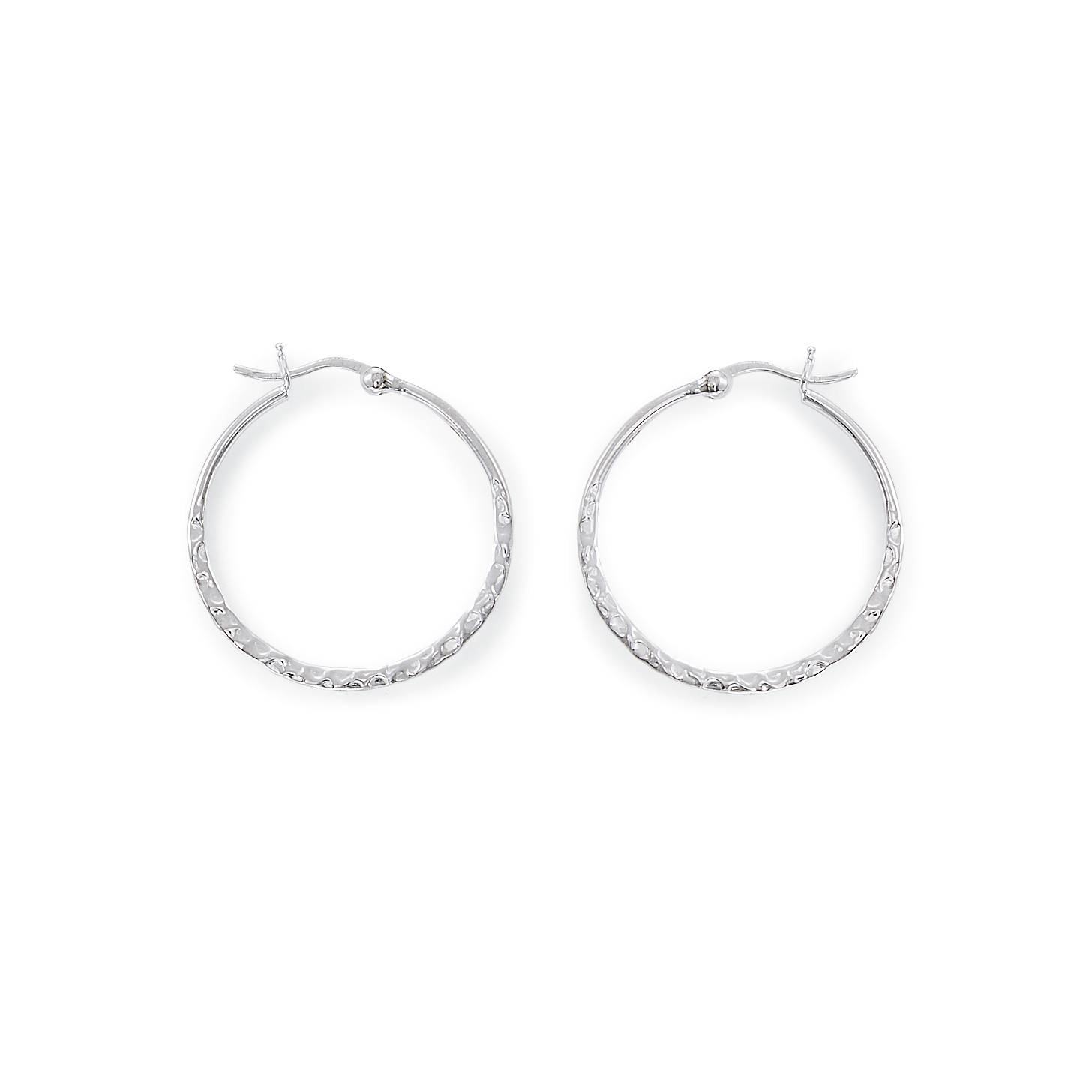 Sterling Silver Hammered Hoops - Northstyle Catalog
