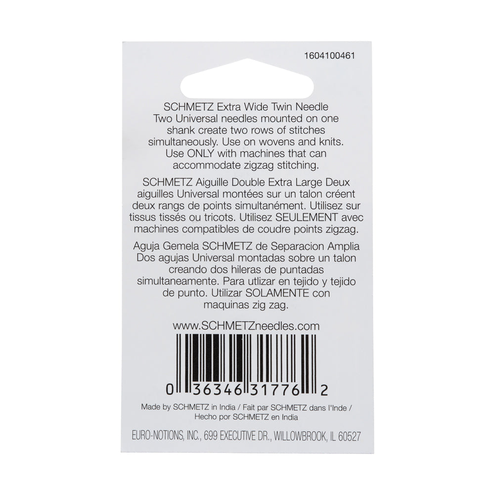 Schmetz Universal Extra Wide Twin Machine Needle - 6.0/100 - 1 ct - Joann Fabrics
