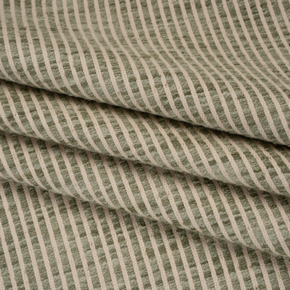 Polyester Boucle Woven - Sage Stripes - British Imported - Joann Fabrics