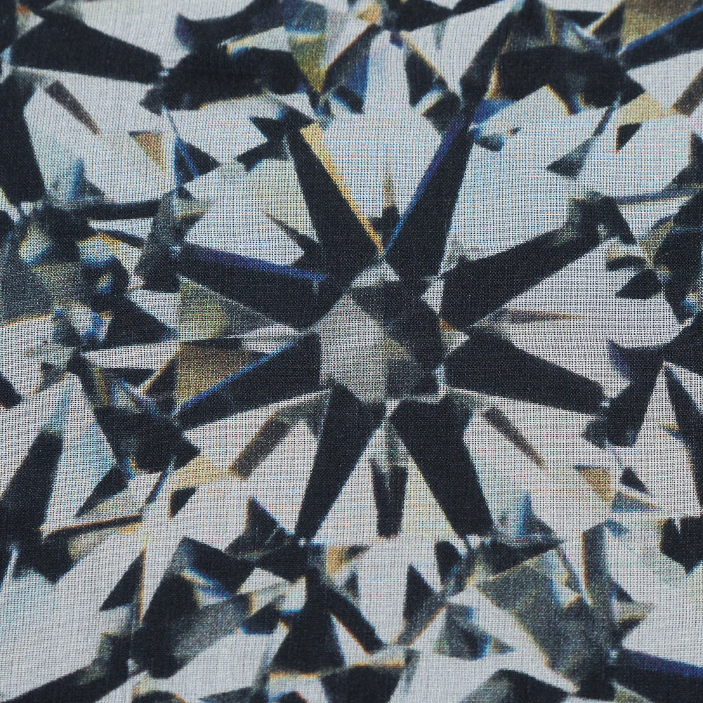 Black and White Prismatic Printed Silk Chiffon - Joann Fabrics