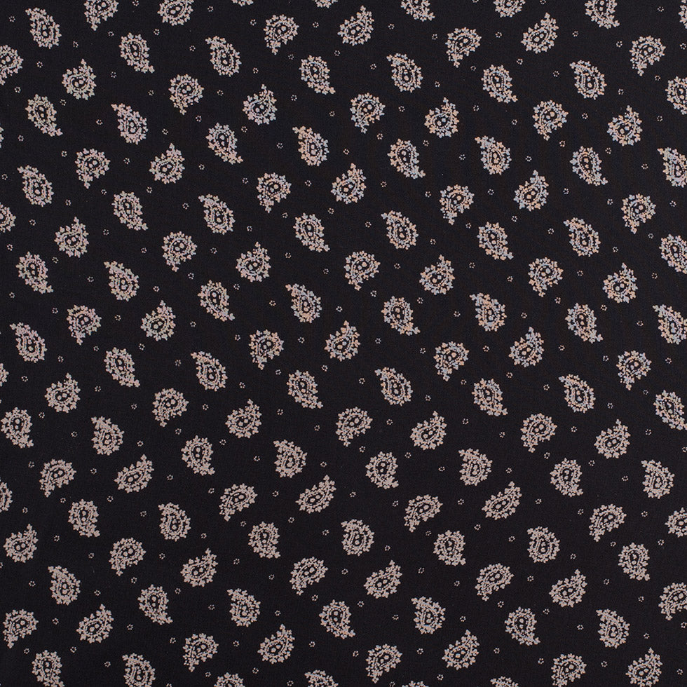 Jason Wu Black/Taupe Paisley Silk Chiffon - Joann Fabrics