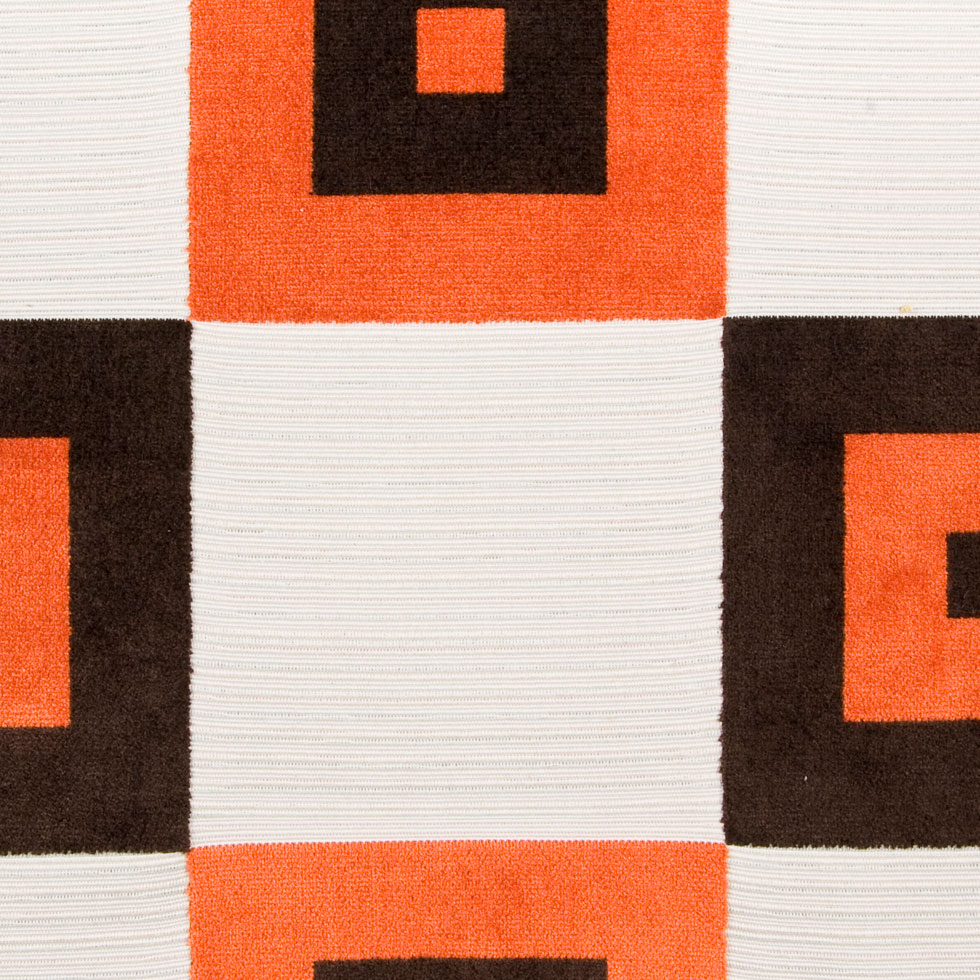 Natural/Chocolate/Orange Geometric Chenille - Joann Fabrics