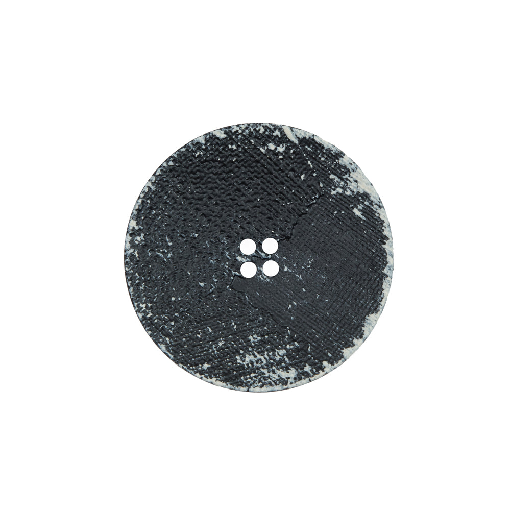 Italian Black and Natural Textured 4-Hole Button - 36L/23mm - Joann Fabrics