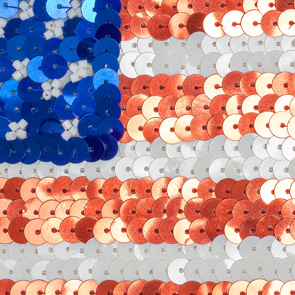 Vintage Large American Flag Beaded and Sequins Applique - Joann Fabrics
